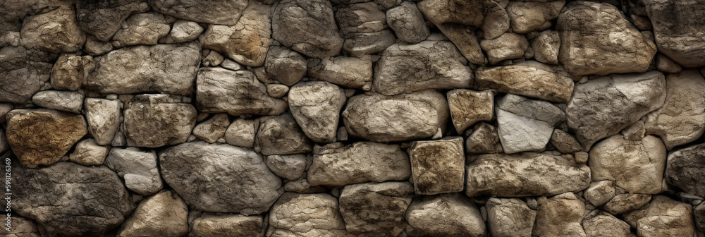 Stone wall, Old, Yellow, Nature, Background, texture, Generative AI