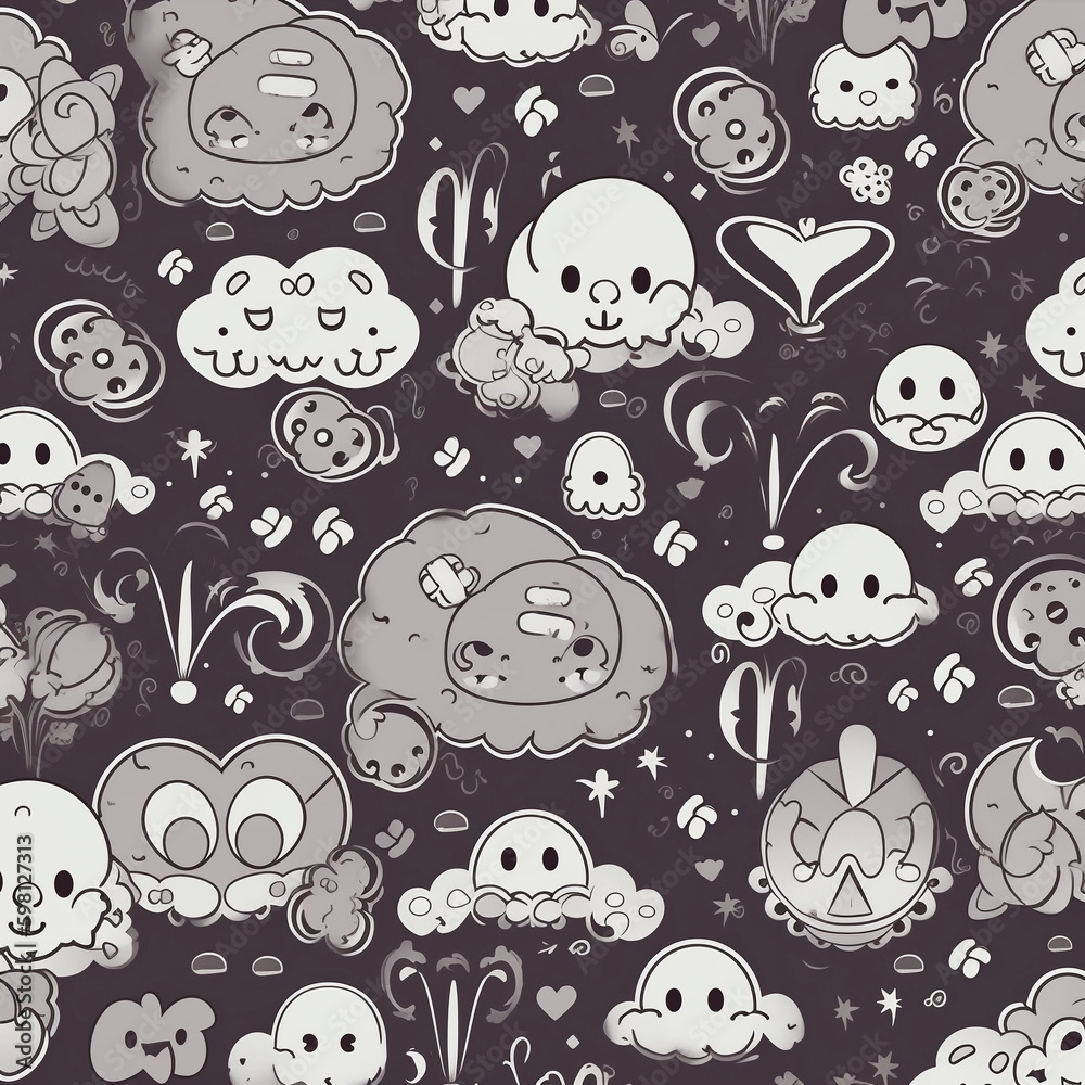 Fototapeta premium seamless pattern with monsters