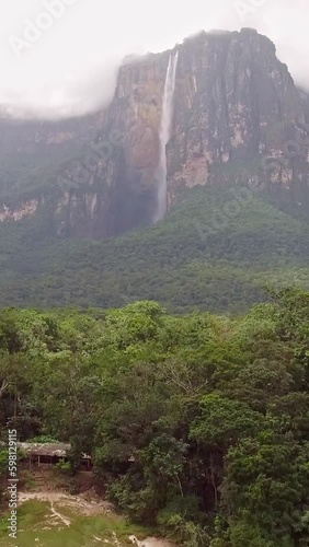 View of Angel falls in Canaima National Park, Venezuela
