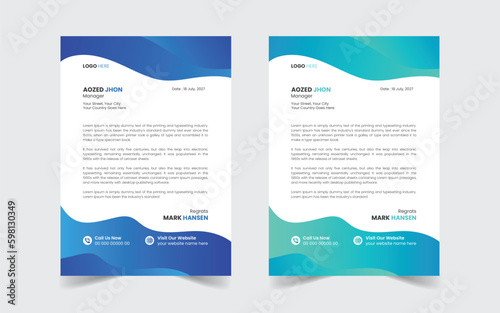 The Best Corporate Modern Letterhead Template Design. Abstract vector layout background set. Flyer Layout with Geometric, poster flyer pamphlet brochure cover design layout space for photo background