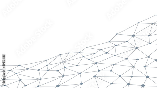 Abstract geometric background. Plexus mesh backdrop. Vector Generative AI