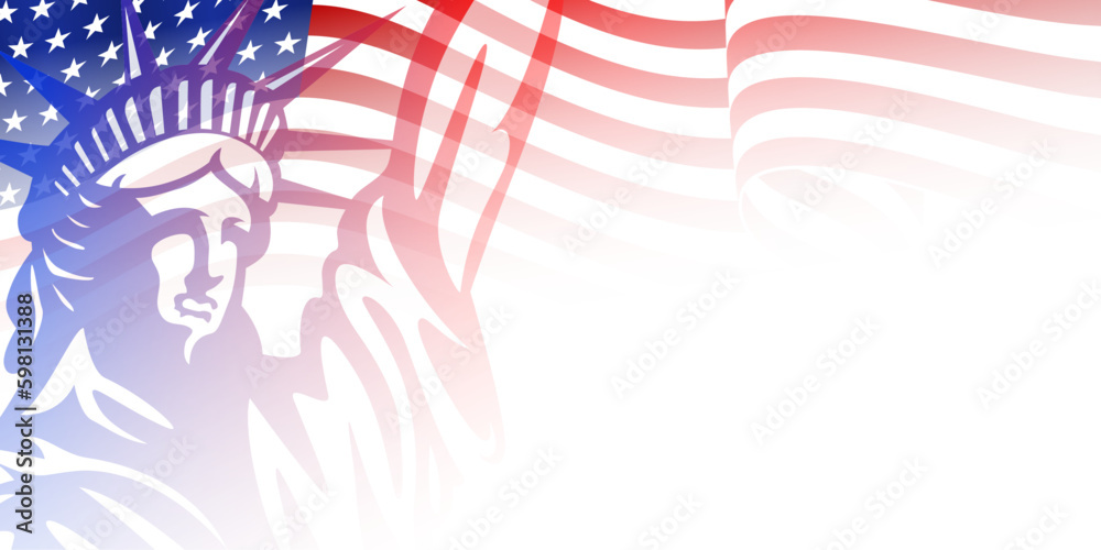 Φωτογραφία Statue of liberty, and United states of america, usa Empty, blank, copy space background on white background