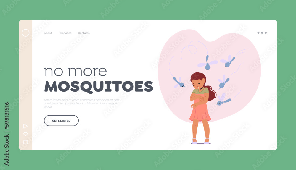 No More Mosquitoes Landing Page Template. Mosquitoes Bite Child, Causing Itch, Redness, Swelling. Can Transmit Diseases Generative AI No More Mosquitoes Landing Page Template. Mosquitoes Bite Child, Causing Itch, Redness, Swelling. Can Transmit Diseases Generative AI