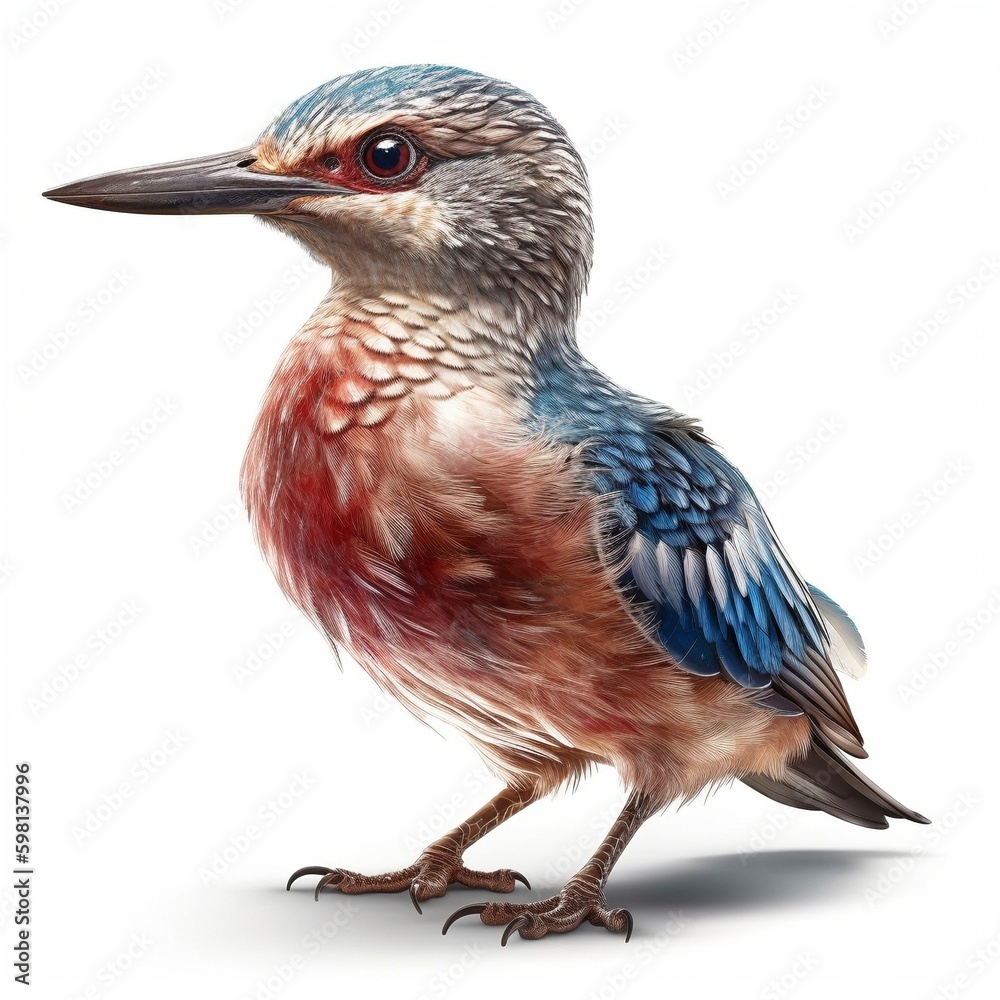 Obraz premium Bird isolated on white background (Generative AI)