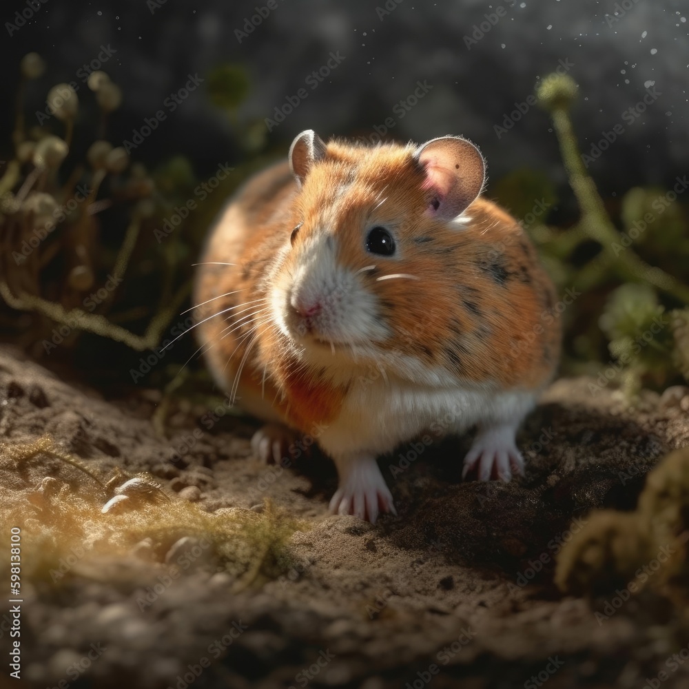 Hamster in natural habitat (generative AI) Hamster in natural habitat (generative AI)