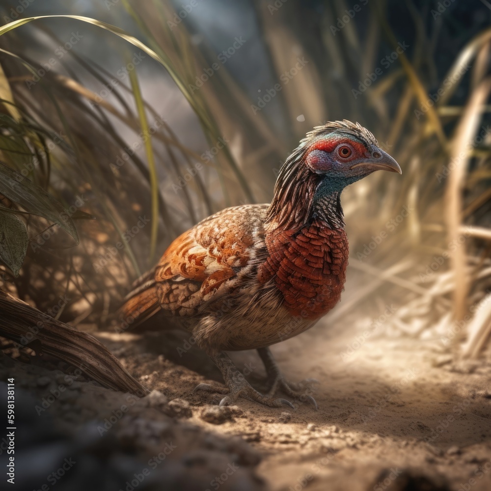 Pheasant in natural habitat (generative AI)