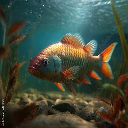 Fish in natural habitat (generative AI)