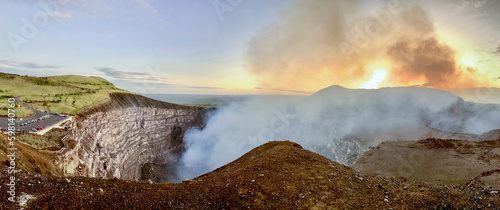 Panoramica del volcan Masaya en Nicaragua tomada con un teléfono Móvil. photo