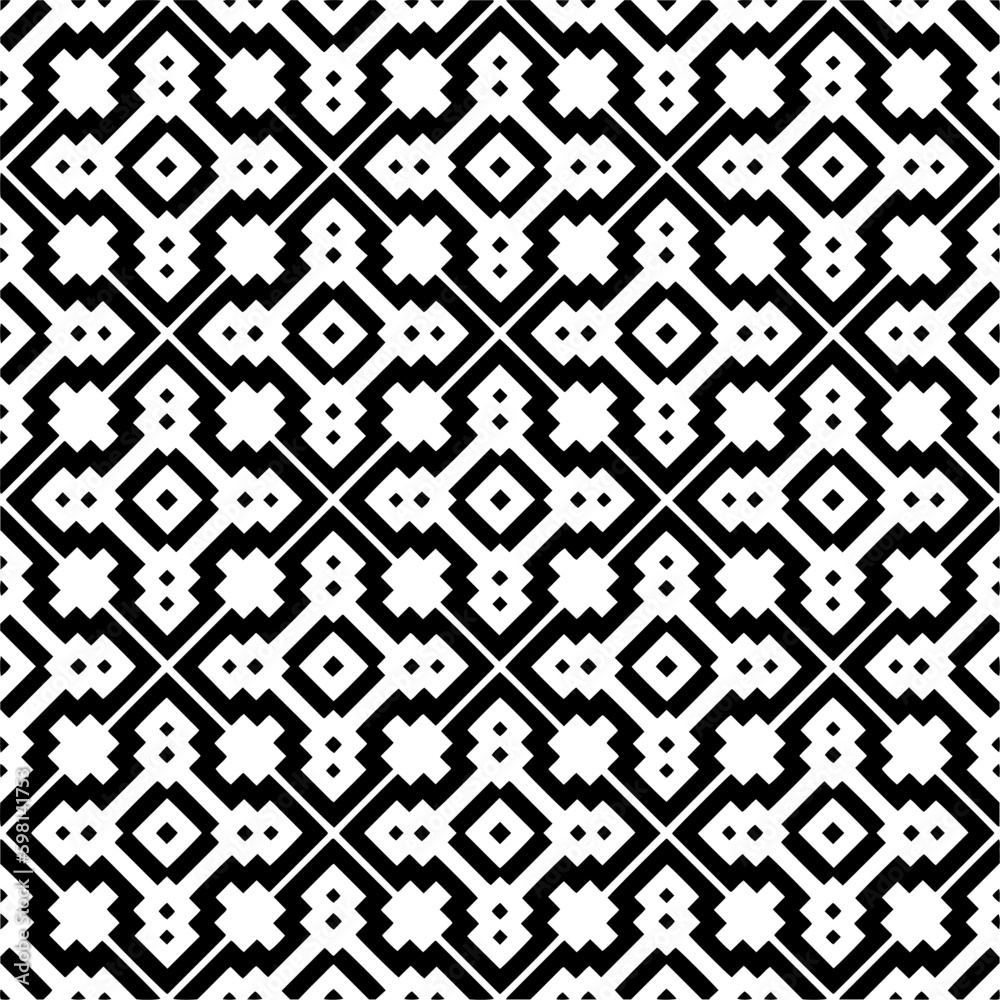 Seamless repeating pattern. Black and white pattern for web page, textures, card, poster, fabric, textile. Seamless repeating pattern. Black and white pattern for web page, textures, card, poster, fabric, textile.