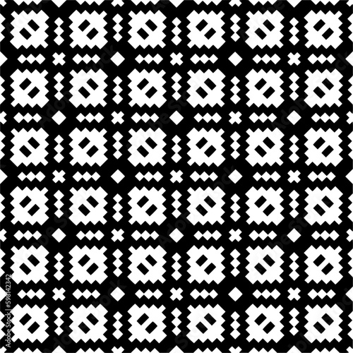 Seamless repeating pattern. Black and white pattern for web page, textures, card, poster, fabric, textile.