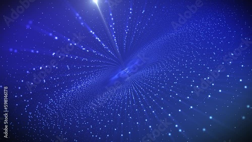 4k abstract particle digital technology connection and innovation concept	