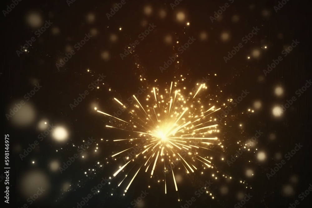 GlowingFireworks Show with Bokeh Lights in the Night Sky - Generative AI GlowingFireworks Show with Bokeh Lights in the Night Sky - Generative AI