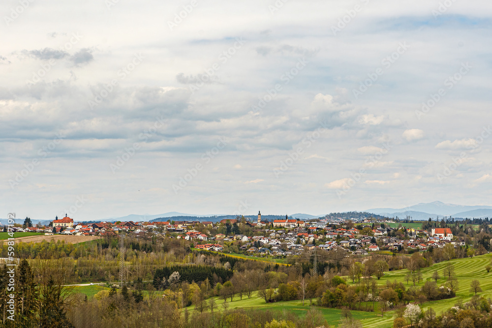 View at Thyrnau near Passau in lower bavaria, germany, in spring