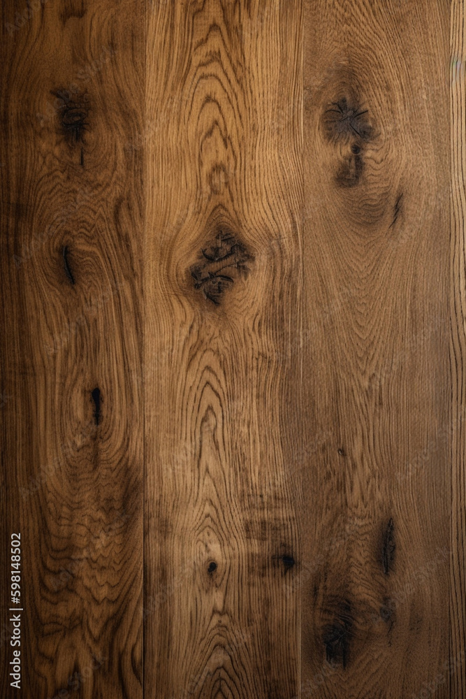 Close-up of a large oak wood table surface showcasing its natural wood grain and texture Close-up of a large oak wood table surface showcasing its natural wood grain and texture