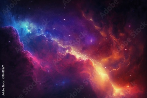 High Definition Starry Night Sky Outer Space Background Texture - Generative AI