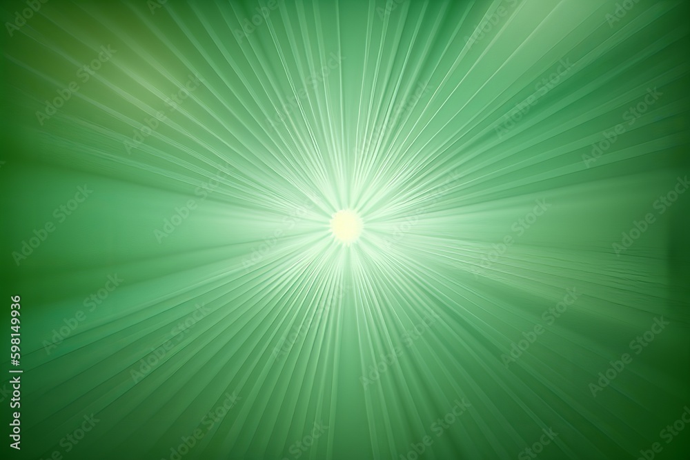 Light Green Gradient Background with Rays Abstract Texture - Generative AI