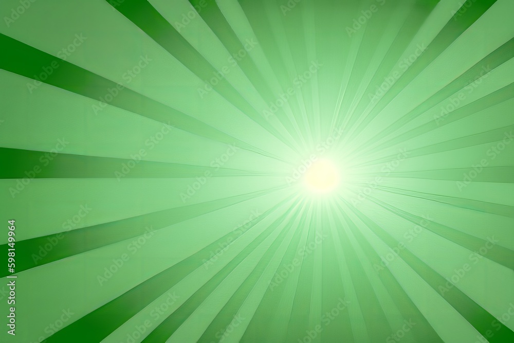Obraz premium Abstract Texture with Light Green Gradient and Rays - Generative AI