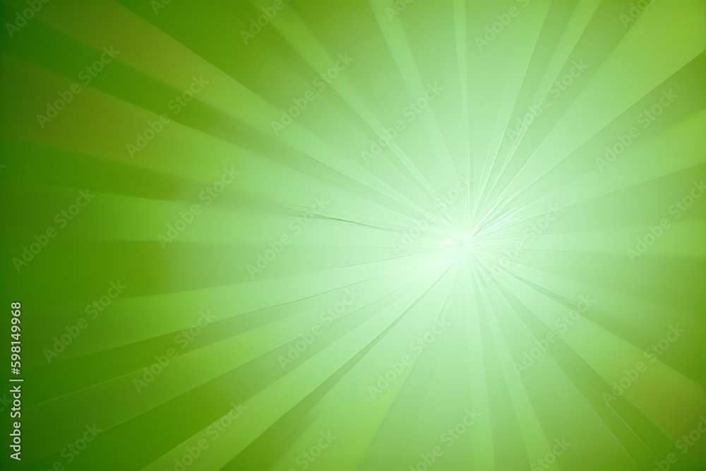 Fototapeta premium Abstract Texture with Light Green Gradient and Rays - Generative AI