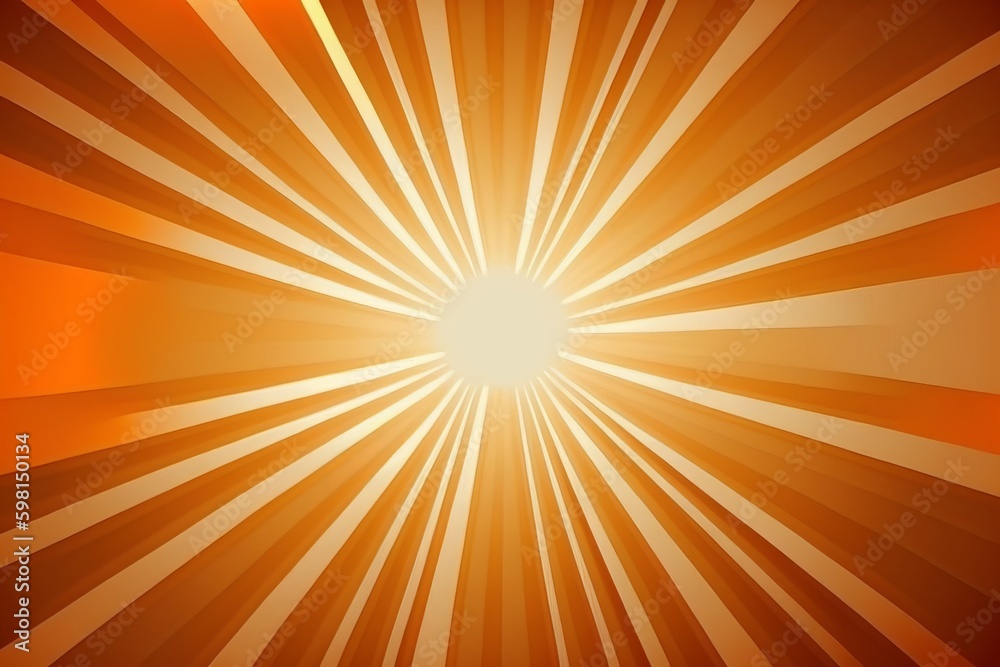 Obraz premium Abstract Texture of Light Orange Gradient Background with Rays - Generative AI