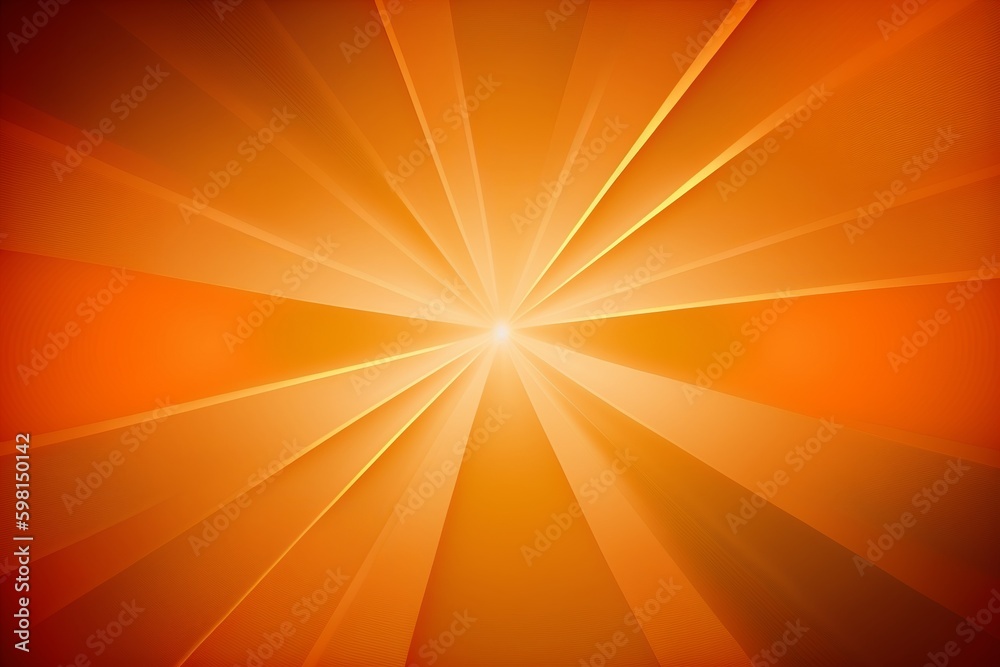 Obraz premium Abstract Light Orange Gradient Background with Rays Texture - Generative AI