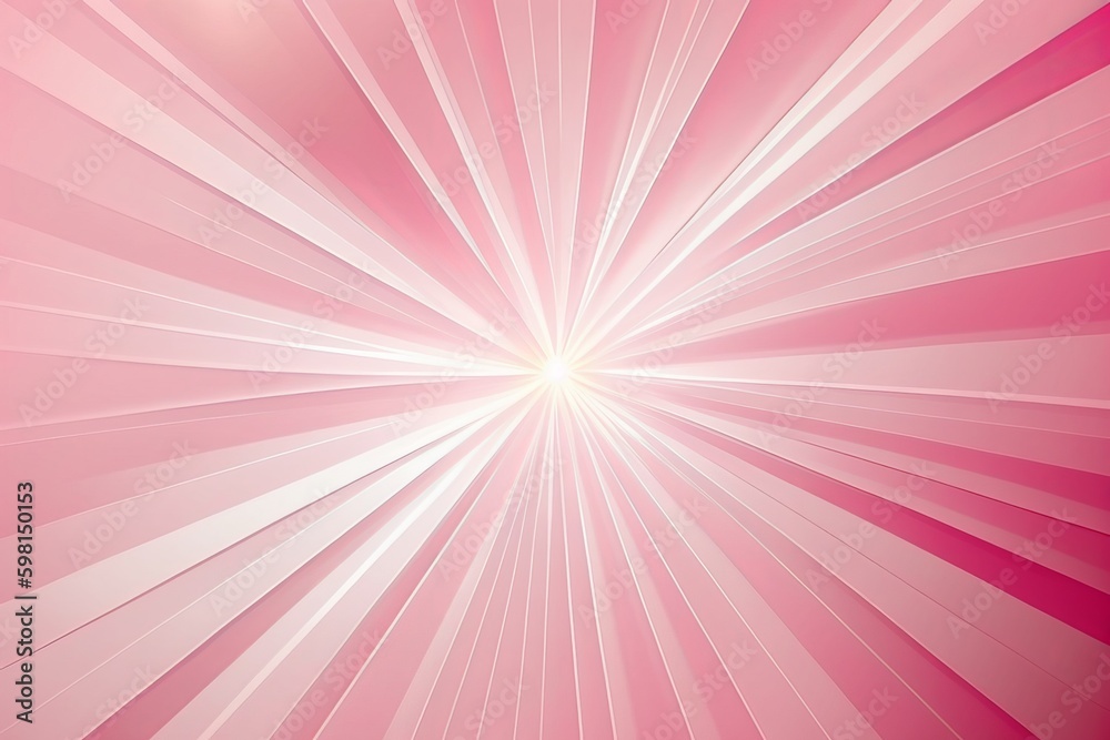 Obraz premium Radiant Pink Gradient with Abstract Rays - Generative AI
