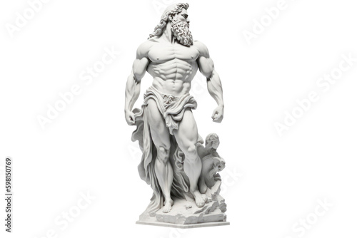 Sculpture of greek god zeus. Generative AI	