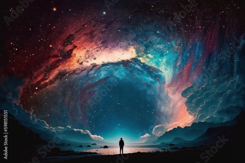 Universe in the Night Sky - Generative AI