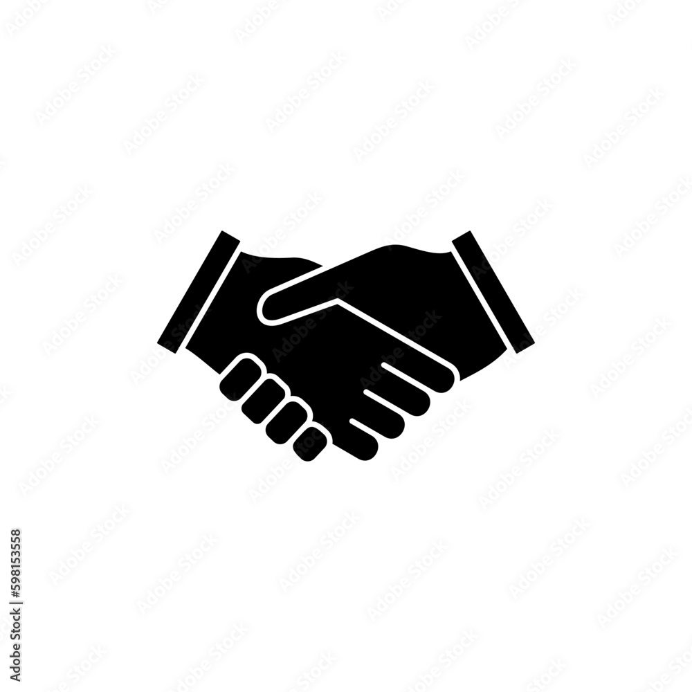 Hand shake icon vector. business handshake. contract agreement. partnership Hand shake icon vector. business handshake. contract agreement. partnership