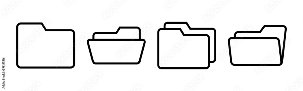 Folder icon vector illustration. folder sign and symbol Folder icon vector illustration. folder sign and symbol