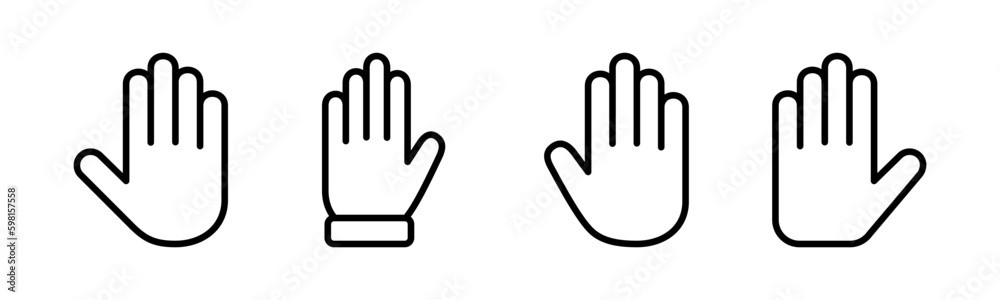 Hand icon vector illustration. hand sign and symbol. hand gesture Hand icon vector illustration. hand sign and symbol. hand gesture
