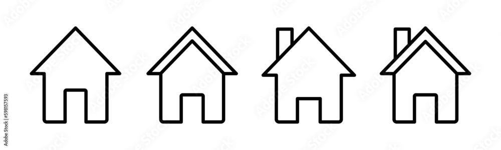 Home icon vector illustration. House sign and symbol Home icon vector illustration. House sign and symbol