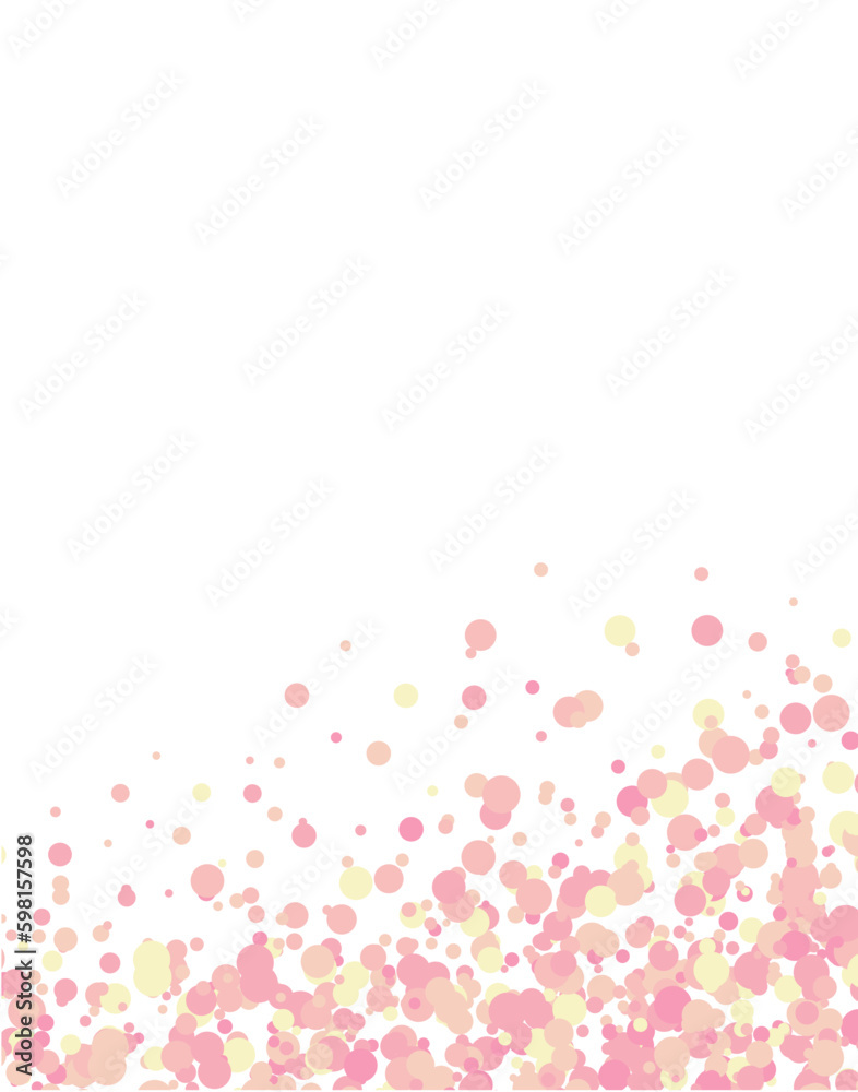 Spring pink and yellow circle confetti 