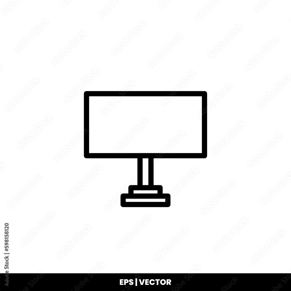 Billboard icon vector illustration logo template for many purpose. Isolated on white background. Billboard icon vector illustration logo template for many purpose. Isolated on white background.
