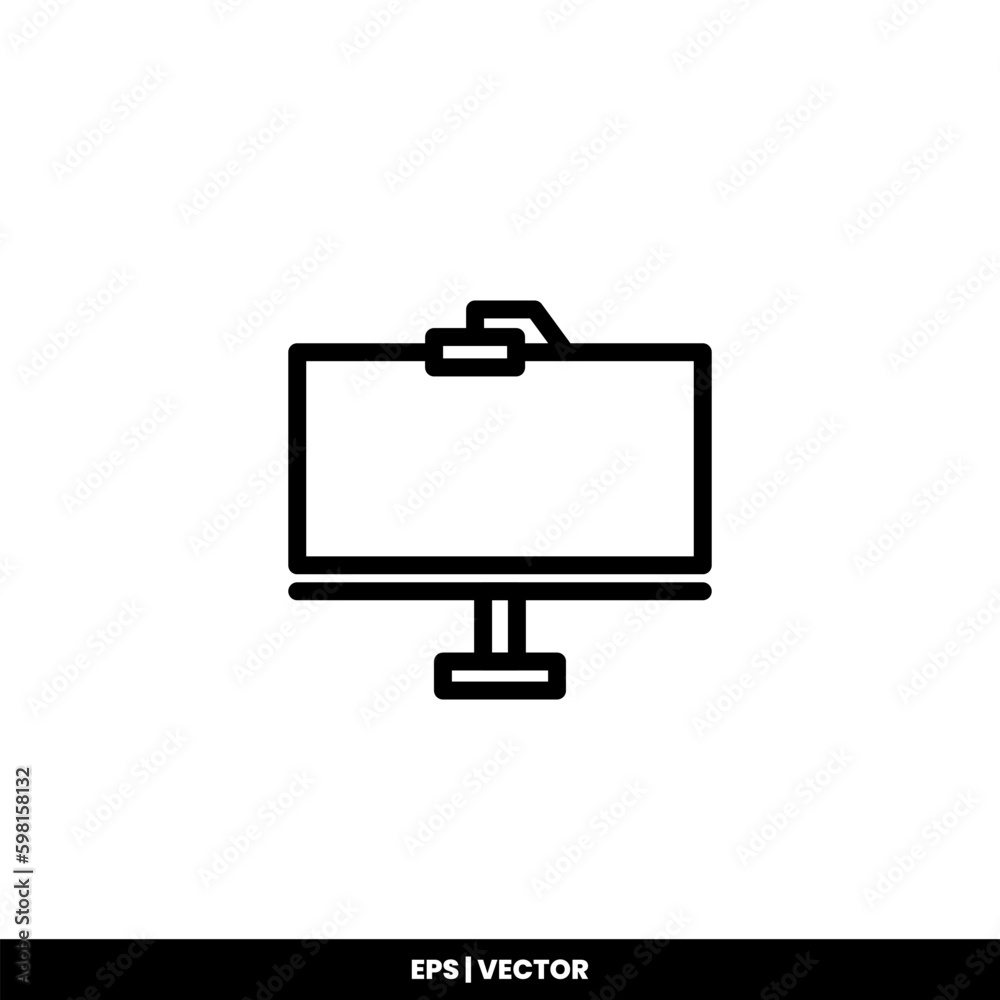 Billboard icon vector illustration logo template for many purpose. Isolated on white background. Billboard icon vector illustration logo template for many purpose. Isolated on white background.