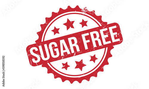 Sugar Free Rubber Stamp Seal Vector