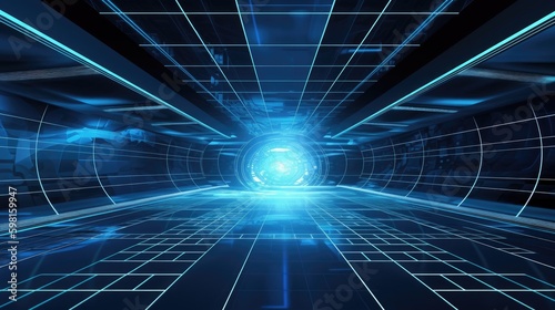 abstract HUD Technology background Created using generative AI tools