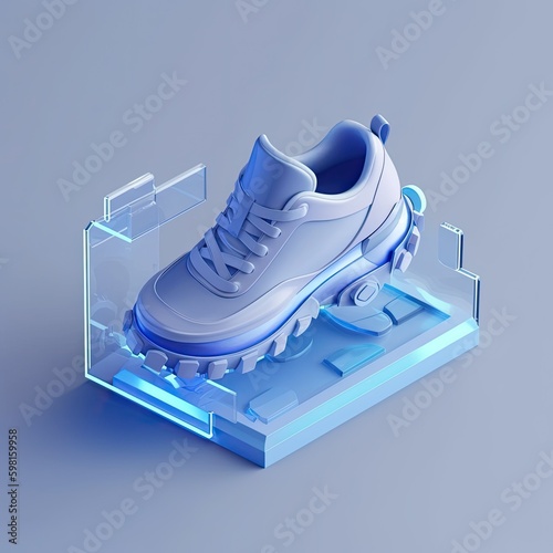 3D Sports shoe model Created using generative AI tools