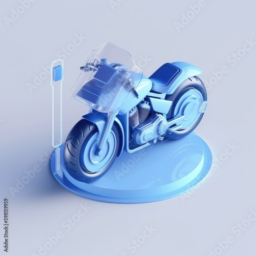 motorcycle on white background Created using generative AI tools