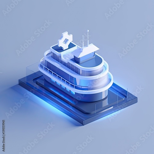 3d model of a ship Created using generative AI tools