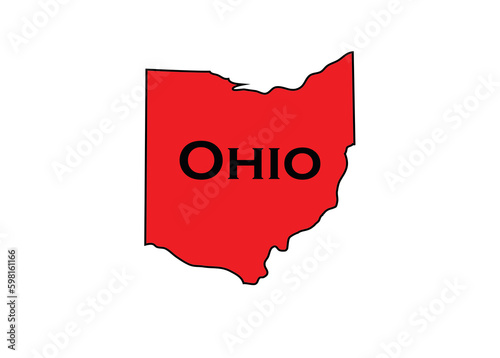 Politically conservative state of Ohio colored red.