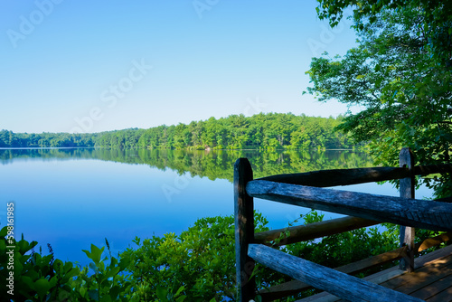 Lake Waban lookout Wellesley MA USA