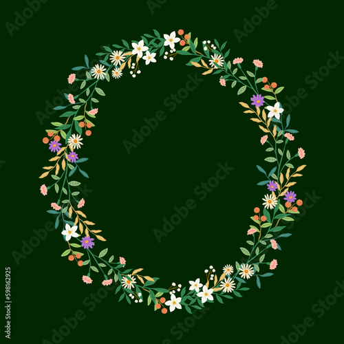 vintage floral wreath for wedding purpose