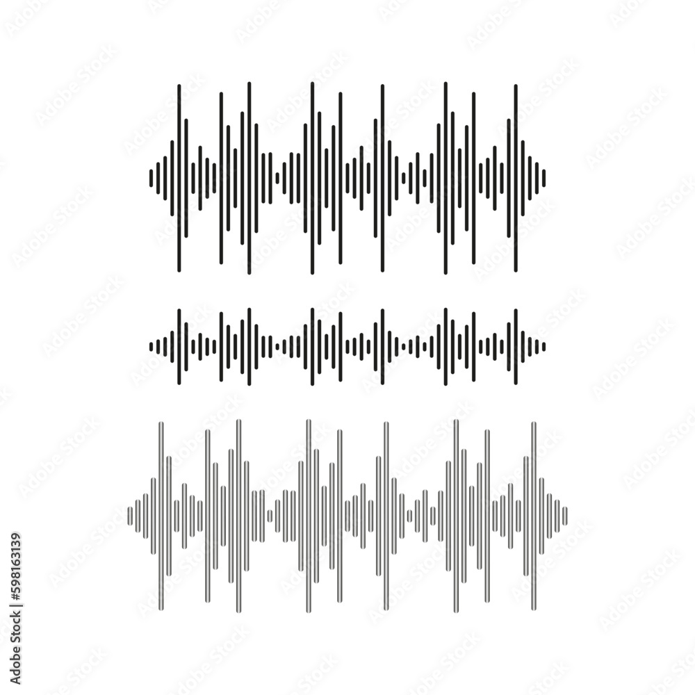 black sound wave icon. Music track sound wave.Vector illustration. black sound wave icon. Music track sound wave.Vector illustration.