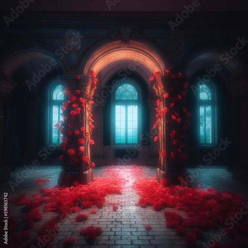 Realistic Beauty and the Beast Fairytale Themed Midjourney AI Digital Art Images