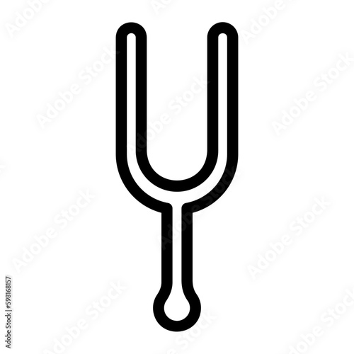 tunning fork line icon