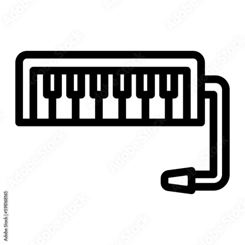 melodica line icon