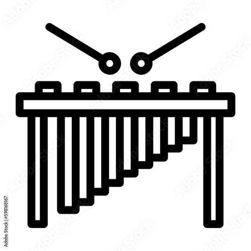 marimba line icon