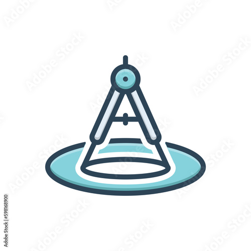 Color illustration icon for precise 