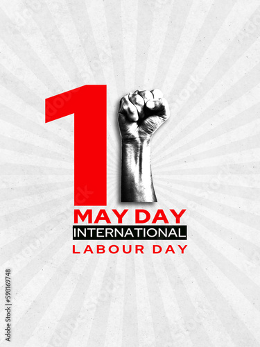 POSTER 1MAY LBOUR DAY - INTERNATIONAL LABOUR DAY - DAY OF THE WORKER photo