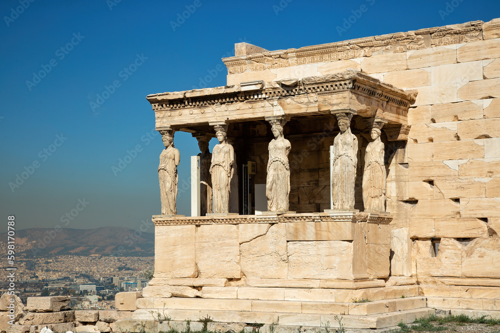 Caryatids on the Acropolis of Athens